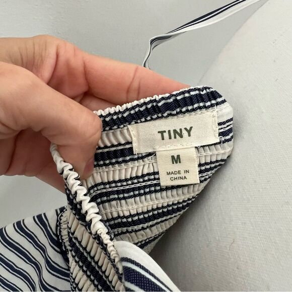 Anthropologie Tiny Avril Embroidered Striped Knit Halter Top Size Medium - Picture 10 of 11